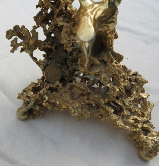 Coffee table guilted brass eagles of Boeltz for Roméo Paris - Image 5