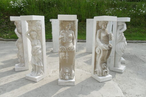 1950/70 'Set of 12 Antique White Marble Statues - Image 3