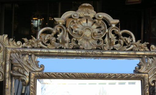 1880' Miroir à Fronton style Louis XIV à Parecloses - Doré à l'Or - 169 x127 cm – Image 6