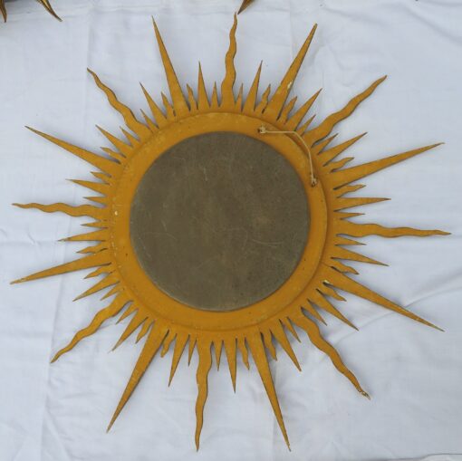 1950' Miroir soleil Convexe,bois doré 83 – Image 4
