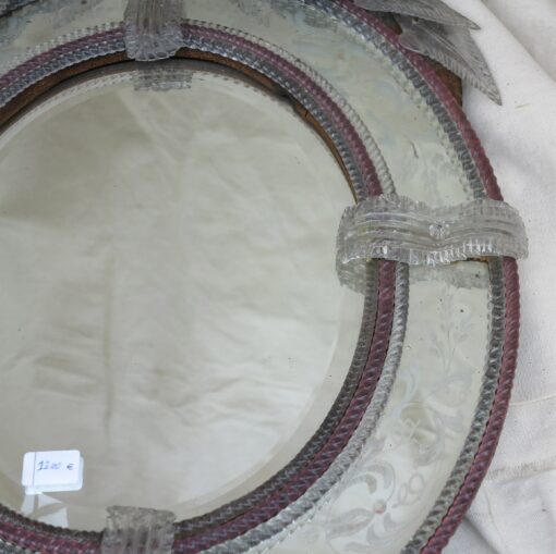 Murano beveled oval two-colour mirror - Image 5