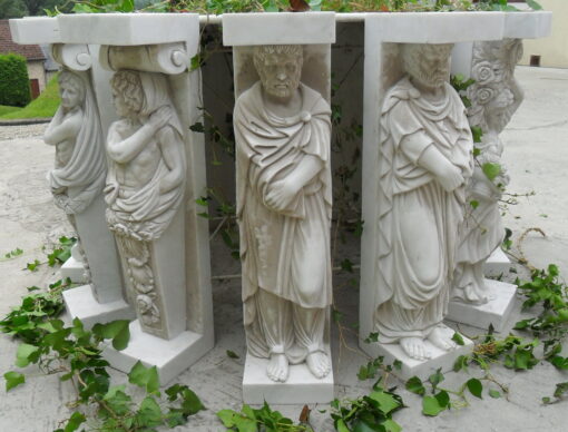 1950/70 'Set of 12 Antique White Marble Statues - Image 2