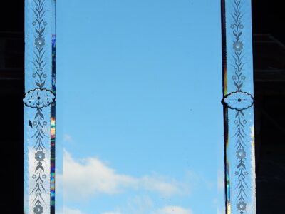 1900' Venice Rectangular Mirror with Flowers 144 x 89 cm