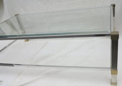 Table basse Pierre Vandel argentée et dorée – Image 2