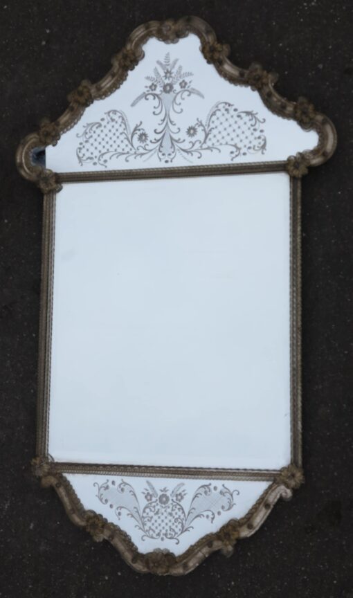 1950' Miroir Murano Véronèse 100 X 60 cm – Image 2