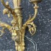 1950' Pair of bronze sconces cherub playing 2 trumpets - Image 6