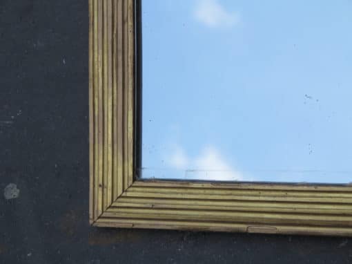 Miroir à Canaux Plats et Dorés Feuilles d'Or Glace Mercure 138 X 105 cm – Image 5