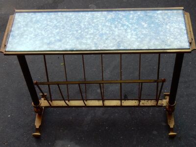 1970 'Carry News Maison Jansen Gilded Bronze, Oxidized Mirror Tray