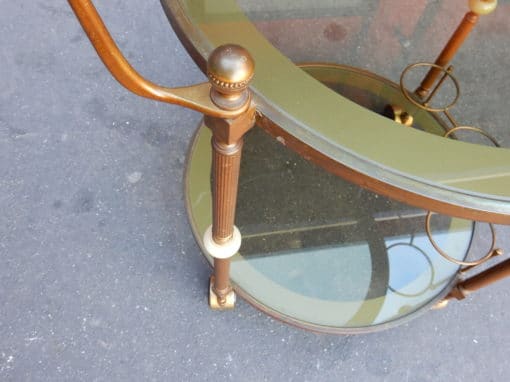 1950/70 Rolling Bar Gilded Brass Maison Jansen 2 Levels - Image 4