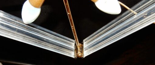 1970' Gilted Iron and Lucite Ceiling Light Shape Style Design Square Form - Image 5