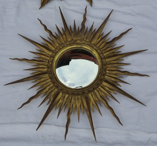 1950' Miroir soleil Convexe,bois doré 83 – Image 2