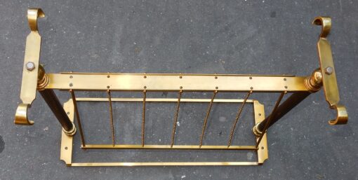 1970' Porte Revue Maison Jansen en Bronze Doré, Plateau Miroir Oxydé – Image 5