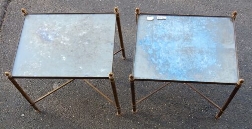 1950/70'  Pair of End of Sofa in the Style of  Maison Bagués 41 X 32 cm - Image 2