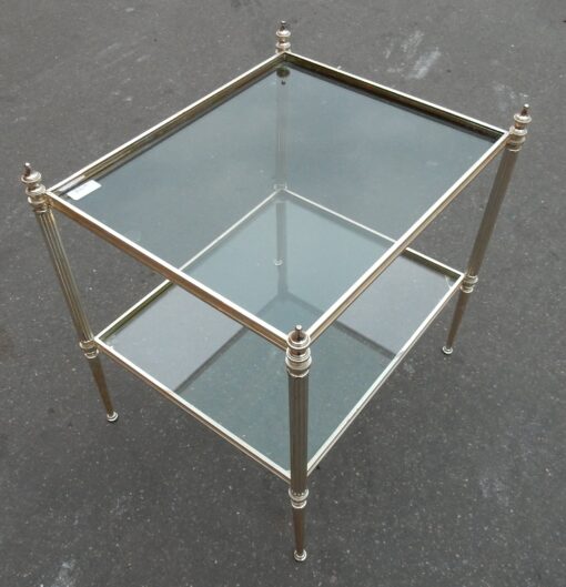1970 End of sofa Maison Bagués  with tops in smoked glass  48 X 40 cm