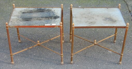 1950/70'  Pair of End of Sofa in the Style of  Maison Bagués 41 X 32 cm - Image 4