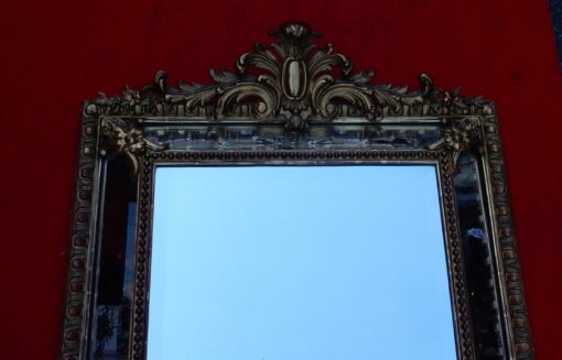 1880' Miroir Style Régence à Coquille Parecloses Doré à l'Or 113 x 83 cm – Image 8