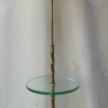 1970' Lampadaire avec Tablette en Laiton Style Maison Malaber