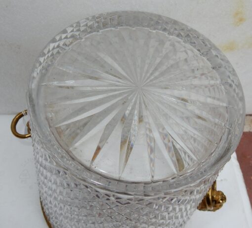 1950-70 ' Bucket has champagne Crystal and Bronze Gilded Heads of Lion - Image 5