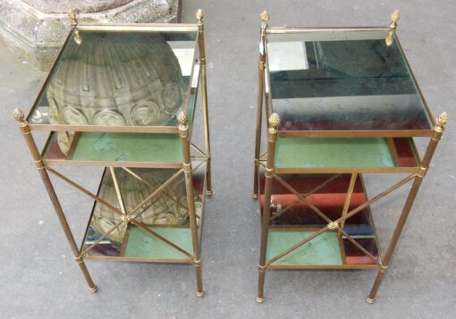 1950/70' Pair of Shelves has 3 levels Maison Baguès With Olded Mirror - Image 4