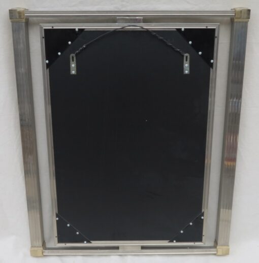 Miroir Pierre Vandel argenté et doré – Image 3