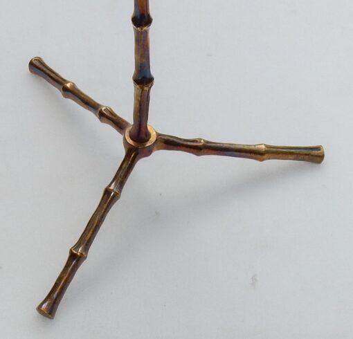 1970' Serviteur en Bronze Avec Galerie Modèle Bambou Maison Baguès – Image 5