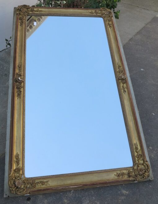 Miroir  Rectangle Bois Doré Feuilles d'Or Style Louis XV 155 x 96 x 7 cm(Réservé) – Image 3