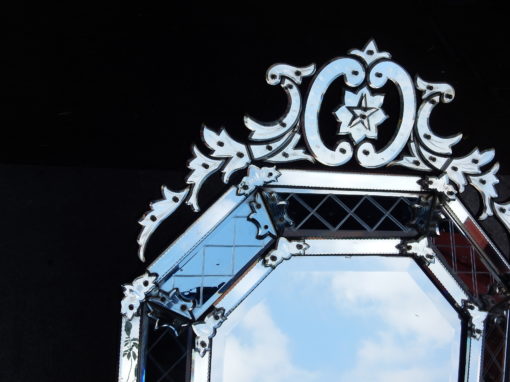 1880/1900 Miroir Style Louis XIV à l’Étoile à 5 Branches 134 X 89 cm – Image 8