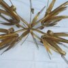 Sheaf of wheat style oval golden and silvery Coco Chanel cofee table - Image 3