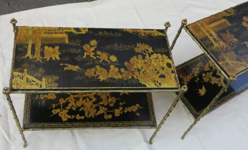 pair Coffee table Maison Bagués  lacquer of china palmtree model - Image 5