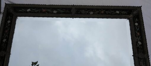 Miroir Napoléon 3 , cadre bronze , émaillé sur cartouches en miroir noirci – Image 4