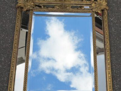 Miroir style Régence à Coquille Glaces Mercure Parecloses Doré à l'Or 123 x 87 cm