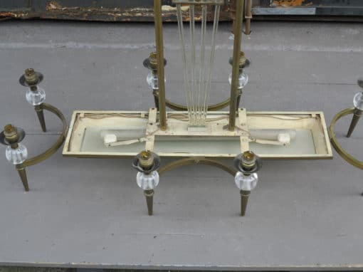 1950/70' Lustre Style Jacques Adnet 8 Lumières – Image 6