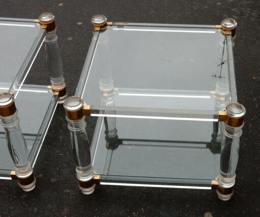 1970' Pair of Ends of Sofa in Lucite in The Style of Roméo - Image 4