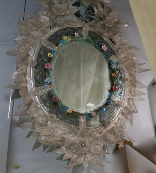 Murano mirror with leaves - Image 5
