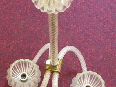 Glass chandelier(sheen) 2 balls style Barovier e Toso