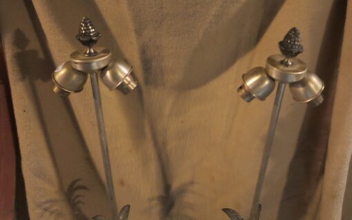 Pair of lamps Pineapple silvered Maison Charles  Style - Image 6