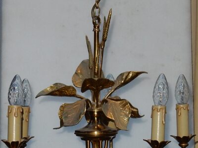 1970' Lustre aux Plantins Style Maison Jansen