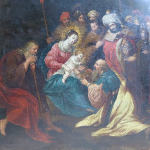 Nativité,huile sur cuivre,attribué a Frans Francken le jeune – Image 4