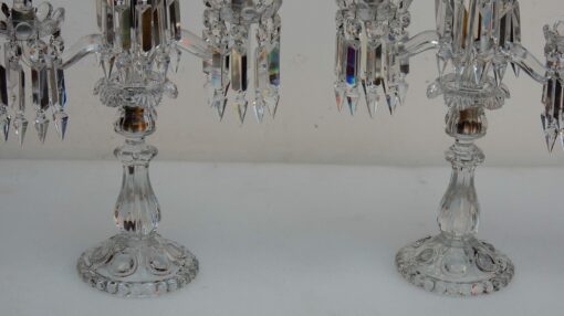 1900' Pair of Candlesticks Baccarat - Image 2