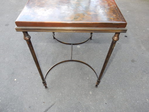 1950/70' Paire de Bouts de Canapés Bronze , Plateau Laque de Chine Style Maison Jansen 51 X 36 cm – Image 6