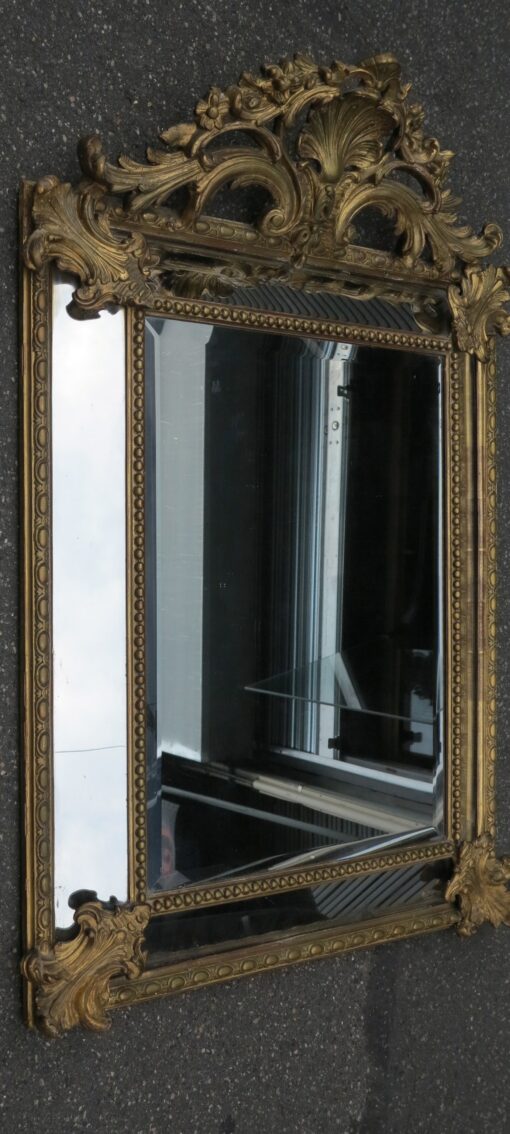 Miroir style Régence à Coquille Glaces Mercure Parecloses Doré à l'Or 123 x 87 cm – Image 7