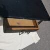 Desk  leather tréteaux style Jacques Adnet skaï 1950/70 - Image 2