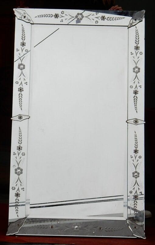 1950 'Venice mirror with Flowers 139  X 79 cm