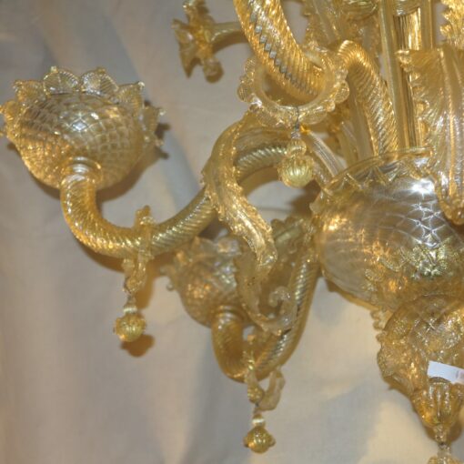 Chandelier  Murano cristal and gold  with 6 lights arms - Image 8