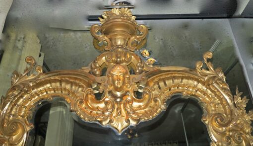 Pair of mirrors and sofas gilded Wood Italy 1850 - Image 4