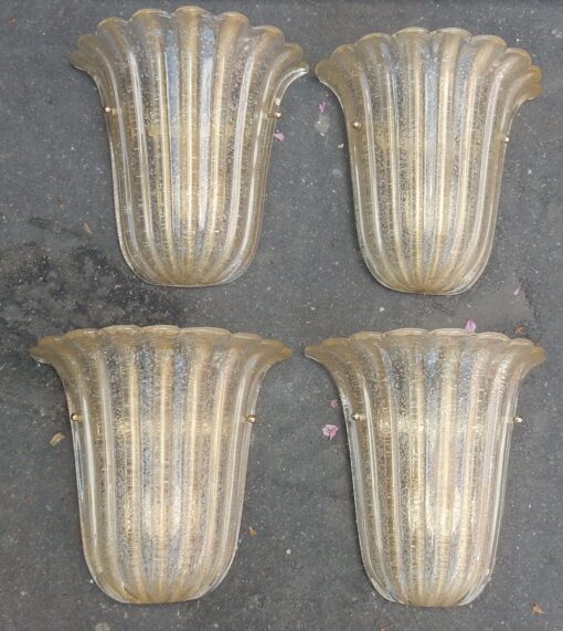 1960/70' Série de 4 Appliques  en Verre de Murano Barovier & Toso – Image 5