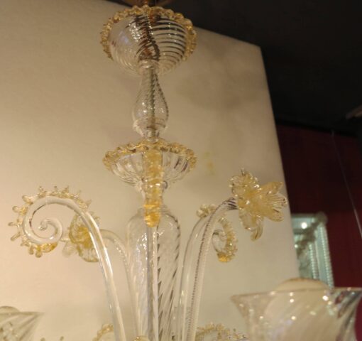 1900/20, Chandelier  Murano cristal and gold  with 5 lights arms - Image 3