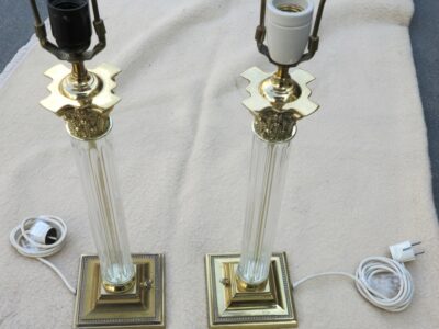 Pair of altuglass lamps Renaissance style