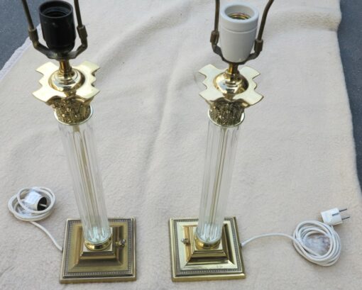 Pair of altuglass lamps Renaissance style