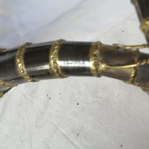 1950/70' Table Bamboo Deco Has the Bronze Cicada with Blue Agates style Duval Brasseur Enlightening - Image 4